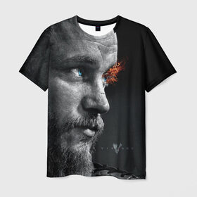 Мужская футболка 3D с принтом Викинги в Екатеринбурге, 100% полиэфир | прямой крой, круглый вырез горловины, длина до линии бедер | vikings | викинги