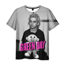 Мужская футболка 3D с принтом Green Day в Екатеринбурге, 100% полиэфир | прямой крой, круглый вырез горловины, длина до линии бедер | green day | грин дей | зеленый день