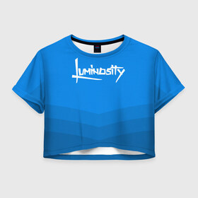Женская футболка 3D укороченная с принтом Luminosity в Екатеринбурге, 100% полиэстер | круглая горловина, длина футболки до линии талии, рукава с отворотами | csgo | esports | gaming | lg | luminosity | ксго