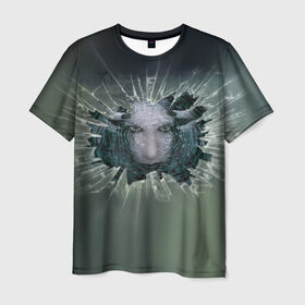 Мужская футболка 3D с принтом Мэрилин Мэнсон в Екатеринбурге, 100% полиэфир | прямой крой, круглый вырез горловины, длина до линии бедер | marilyn manson мэрилин мэнсон | музыка | рок | шок рокер