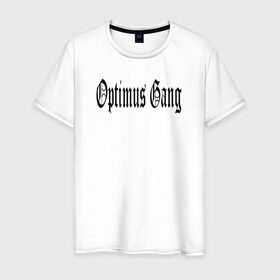 Мужская футболка хлопок с принтом Optimus Gang в Екатеринбурге, 100% хлопок | прямой крой, круглый вырез горловины, длина до линии бедер, слегка спущенное плечо. | og | optimus gang | оптимус генг