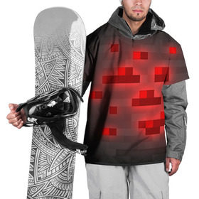 Накидка на куртку 3D с принтом Редстоун в Екатеринбурге, 100% полиэстер |  | Тематика изображения на принте: красная руда | майнкрафт