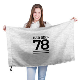 Флаг 3D с принтом Bad girl в Екатеринбурге, 100% полиэстер | плотность ткани — 95 г/м2, размер — 67 х 109 см. Принт наносится с одной стороны | bad | bad girl | girl | hipster | swag | свег | свэг | хипстер | хисптеры | цитата