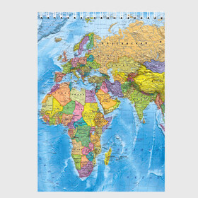 Скетчбук с принтом Карта в Екатеринбурге, 100% бумага
 | 48 листов, плотность листов — 100 г/м2, плотность картонной обложки — 250 г/м2. Листы скреплены сверху удобной пружинной спиралью | Тематика изображения на принте: map | world | глобус | мир | россия