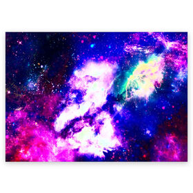 Поздравительная открытка с принтом Галактика в Екатеринбурге, 100% бумага | плотность бумаги 280 г/м2, матовая, на обратной стороне линовка и место для марки
 | Тематика изображения на принте: new | вселенная | звезды | космос | новые | прикольные