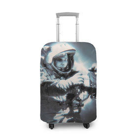 Чехол для чемодана 3D с принтом Гагарин 5 в Екатеринбурге, 86% полиэфир, 14% спандекс | двустороннее нанесение принта, прорези для ручек и колес | 12 апреля | гагарин | день космонавтики | космонавт | космонавтика | космос | юра | юрий
