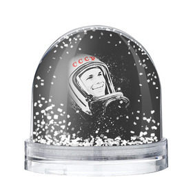 Снежный шар с принтом Гагарин 6 в Екатеринбурге, Пластик | Изображение внутри шара печатается на глянцевой фотобумаге с двух сторон | 12 апреля | гагарин | день космонавтики | космонавт | космонавтика | космос | юра | юрий