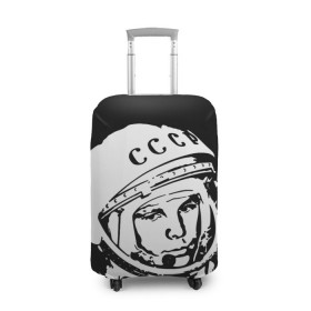Чехол для чемодана 3D с принтом Гагарин 9 в Екатеринбурге, 86% полиэфир, 14% спандекс | двустороннее нанесение принта, прорези для ручек и колес | 12 апреля | гагарин | день космонавтики | космонавт | космонавтика | космос | юра | юрий