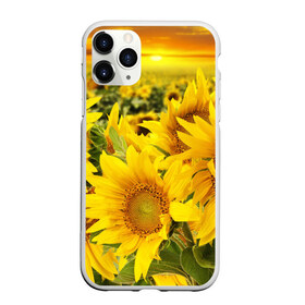 Чехол для iPhone 11 Pro матовый с принтом Подсолнухи в Екатеринбурге, Силикон |  | желтый | солнце | цветок | яркий