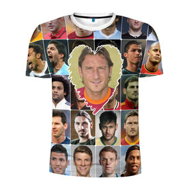 Мужская футболка 3D спортивная с принтом Франческо Тотти - лучший в Екатеринбурге, 100% полиэстер с улучшенными характеристиками | приталенный силуэт, круглая горловина, широкие плечи, сужается к линии бедра | francesco totti | лучший футболист | любимый игрок | сердце | франческо тотти | футбол | я люблю