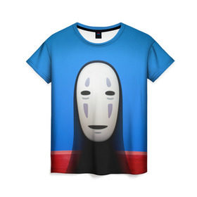 Женская футболка 3D с принтом Унесённые призраками в Екатеринбурге, 100% полиэфир ( синтетическое хлопкоподобное полотно) | прямой крой, круглый вырез горловины, длина до линии бедер | spirited away | миядзаки | хаяо
