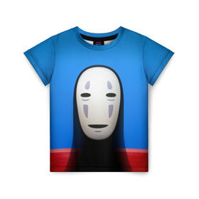 Детская футболка 3D с принтом Унесённые призраками в Екатеринбурге, 100% гипоаллергенный полиэфир | прямой крой, круглый вырез горловины, длина до линии бедер, чуть спущенное плечо, ткань немного тянется | spirited away | миядзаки | хаяо