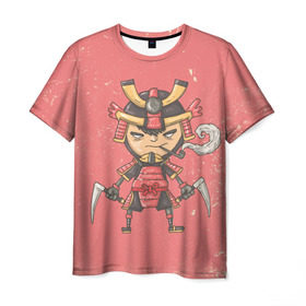 Мужская футболка 3D с принтом Самурай в Екатеринбурге, 100% полиэфир | прямой крой, круглый вырез горловины, длина до линии бедер | ninja | samurai | мудрость | ниндзя | самурай