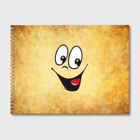 Альбом для рисования с принтом Заразительная улыбка в Екатеринбурге, 100% бумага
 | матовая бумага, плотность 200 мг. | веселье | заразительная улыбка | мордочка | позитив | прикол | рожица | смайл | смех | улыбка | умора | хорошее настроение | юмор
