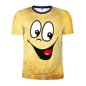 Мужская футболка 3D спортивная с принтом Заразительная улыбка в Екатеринбурге, 100% полиэстер с улучшенными характеристиками | приталенный силуэт, круглая горловина, широкие плечи, сужается к линии бедра | веселье | заразительная улыбка | мордочка | позитив | прикол | рожица | смайл | смех | улыбка | умора | хорошее настроение | юмор