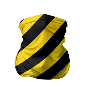 Бандана-труба 3D с принтом Полоски в Екатеринбурге, 100% полиэстер, ткань с особыми свойствами — Activecool | плотность 150‒180 г/м2; хорошо тянется, но сохраняет форму | абстракция | желтый | линии | полоски | черный