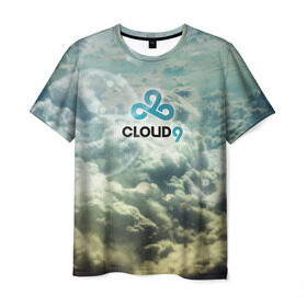 Мужская футболка 3D с принтом Cloud 9 в Екатеринбурге, 100% полиэфир | прямой крой, круглый вырез горловины, длина до линии бедер | cloud 9 | counter | csgo | strike | team