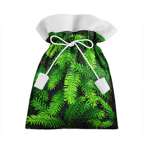 Подарочный 3D мешок с принтом Ёлка в Екатеринбурге, 100% полиэстер | Размер: 29*39 см | Тематика изображения на принте: green | дерево | елка | зеленый | природа