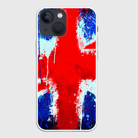 Чехол для iPhone 13 mini с принтом Англия в Екатеринбурге,  |  | англия | краска | модные | популярные | прикольные | стена | флаг