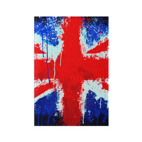 Обложка для паспорта матовая кожа с принтом Англия в Екатеринбурге, натуральная матовая кожа | размер 19,3 х 13,7 см; прозрачные пластиковые крепления | англия | краска | модные | популярные | прикольные | стена | флаг
