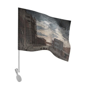 Флаг для автомобиля с принтом S.T.A.L.K.E.R. в Екатеринбурге, 100% полиэстер | Размер: 30*21 см | call of pripyat | pripyat | stalker | припять | псы | сталкер | юпитер