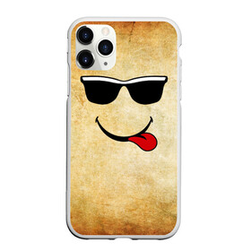 Чехол для iPhone 11 Pro Max матовый с принтом Смайл в очках (L) в Екатеринбурге, Силикон |  | веселье | мордочка | очки | парная | позитив | прикол | рожица | смайл | смайл в очках | смех | улыбка | умора | хорошее настроение | юмор | язык