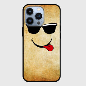 Чехол для iPhone 13 Pro с принтом Смайл в очках (L) в Екатеринбурге,  |  | Тематика изображения на принте: веселье | мордочка | очки | парная | позитив | прикол | рожица | смайл | смайл в очках | смех | улыбка | умора | хорошее настроение | юмор | язык