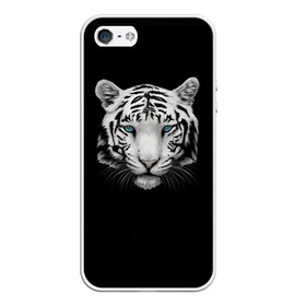Чехол для iPhone 5/5S матовый с принтом Тигр в Екатеринбурге, Силикон | Область печати: задняя сторона чехла, без боковых панелей | голова животного | кошка | тигр