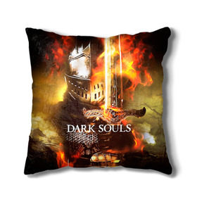 Подушка 3D с принтом Dark Souls 1 в Екатеринбурге, наволочка – 100% полиэстер, наполнитель – холлофайбер (легкий наполнитель, не вызывает аллергию). | состоит из подушки и наволочки. Наволочка на молнии, легко снимается для стирки | dark souls