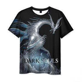 Мужская футболка 3D с принтом Dark Souls 2 в Екатеринбурге, 100% полиэфир | прямой крой, круглый вырез горловины, длина до линии бедер | dark souls | praise the sun | you died | дарк соулс | темные души