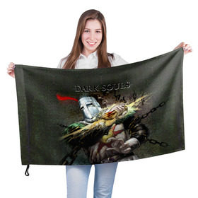Флаг 3D с принтом Dark Souls 5 в Екатеринбурге, 100% полиэстер | плотность ткани — 95 г/м2, размер — 67 х 109 см. Принт наносится с одной стороны | dark souls | praise the sun | you died | дарк соулс