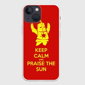 Чехол для iPhone 13 mini с принтом Keep calm and praise the sun в Екатеринбурге,  |  | dark souls