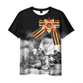 Мужская футболка 3D с принтом 9 мая 14 в Екатеринбурге, 100% полиэфир | прямой крой, круглый вырез горловины, длина до линии бедер | великая отечественная | ветераны | война | день победы | память | победа | россия | ссср