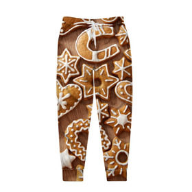 Мужские брюки 3D с принтом печенье в Екатеринбурге, 100% полиэстер | манжеты по низу, эластичный пояс регулируется шнурком, по бокам два кармана без застежек, внутренняя часть кармана из мелкой сетки | christmas | cookies | decoration | merry | xmas | выпечка | глазурь | новый год | рождество | сладко