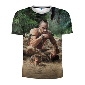 Мужская футболка 3D спортивная с принтом Far Cry в Екатеринбурге, 100% полиэстер с улучшенными характеристиками | приталенный силуэт, круглая горловина, широкие плечи, сужается к линии бедра | farcry | игра | фаркрай