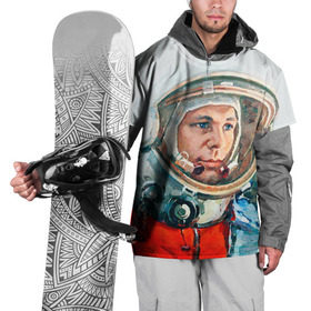 Накидка на куртку 3D с принтом Гагарин в Екатеринбурге, 100% полиэстер |  | space | гагарин | космос | россия