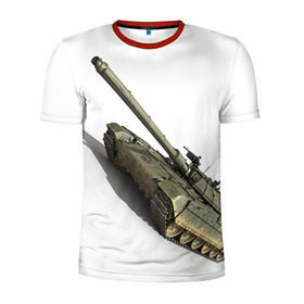 Мужская футболка 3D спортивная с принтом Армата 2 в Екатеринбурге, 100% полиэстер с улучшенными характеристиками | приталенный силуэт, круглая горловина, широкие плечи, сужается к линии бедра | 9 мая | armata | армата | военная техника | танк | техника