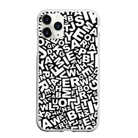 Чехол для iPhone 11 Pro матовый с принтом Английский алфавит в Екатеринбурге, Силикон |  | алфавит | английский язык | буквы | оформление | слой | текстура | трайбл | узор | фон