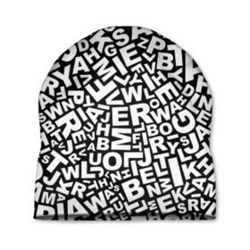 Шапка 3D с принтом Английский алфавит в Екатеринбурге, 100% полиэстер | универсальный размер, печать по всей поверхности изделия | алфавит | английский язык | буквы | оформление | слой | текстура | трайбл | узор | фон