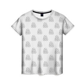 Женская футболка 3D с принтом Лента Мёбиуса в Екатеринбурге, 100% полиэфир ( синтетическое хлопкоподобное полотно) | прямой крой, круглый вырез горловины, длина до линии бедер | абстракция | иллюзия | фигура
