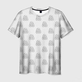 Мужская футболка 3D с принтом Лента Мёбиуса в Екатеринбурге, 100% полиэфир | прямой крой, круглый вырез горловины, длина до линии бедер | Тематика изображения на принте: абстракция | иллюзия | фигура