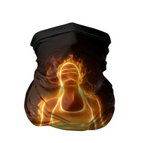 Бандана-труба 3D с принтом Пламенная медитация в Екатеринбурге, 100% полиэстер, ткань с особыми свойствами — Activecool | плотность 150‒180 г/м2; хорошо тянется, но сохраняет форму | аштанга | здоровье | зож | йога | кундалини | лотос | медитация | огонь | пламя | силуэт | спорт | страсть | тонус