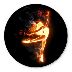 Коврик круглый с принтом Фитнес в Екатеринбурге, резина и полиэстер | круглая форма, изображение наносится на всю лицевую часть | грация | здоровье | зож | огонь | пламя | силуэт | спорт | страсть | танец | тонус | фитнес