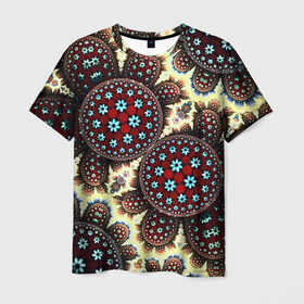 Мужская футболка 3D с принтом Узорный орнамент в Екатеринбурге, 100% полиэфир | прямой крой, круглый вырез горловины, длина до линии бедер | абстракции | узоры