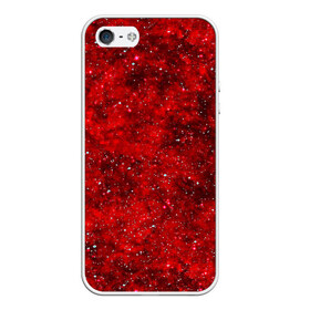 Чехол силиконовый для Телефон Apple iPhone 5/5S с принтом Red Star в Екатеринбурге, Силикон | Область печати: задняя сторона чехла, без боковых панелей | абстракция | арт | брызги | краска | красный | цветные