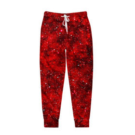 Мужские брюки 3D с принтом Red Star в Екатеринбурге, 100% полиэстер | манжеты по низу, эластичный пояс регулируется шнурком, по бокам два кармана без застежек, внутренняя часть кармана из мелкой сетки | Тематика изображения на принте: абстракция | арт | брызги | краска | красный | цветные