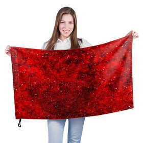 Флаг 3D с принтом Red Star в Екатеринбурге, 100% полиэстер | плотность ткани — 95 г/м2, размер — 67 х 109 см. Принт наносится с одной стороны | абстракция | арт | брызги | краска | красный | цветные
