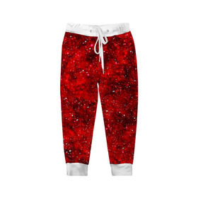 Детские брюки 3D с принтом Red Star в Екатеринбурге, 100% полиэстер | манжеты по низу, эластичный пояс регулируется шнурком, по бокам два кармана без застежек, внутренняя часть кармана из мелкой сетки | абстракция | арт | брызги | краска | красный | цветные