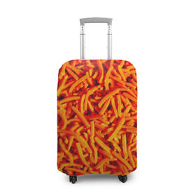 Чехол для чемодана 3D с принтом Морковь в Екатеринбурге, 86% полиэфир, 14% спандекс | двустороннее нанесение принта, прорези для ручек и колес | морковь | овощи | оранжевый | салат