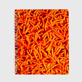 Тетрадь с принтом Морковь в Екатеринбурге, 100% бумага | 48 листов, плотность листов — 60 г/м2, плотность картонной обложки — 250 г/м2. Листы скреплены сбоку удобной пружинной спиралью. Уголки страниц и обложки скругленные. Цвет линий — светло-серый
 | морковь | овощи | оранжевый | салат